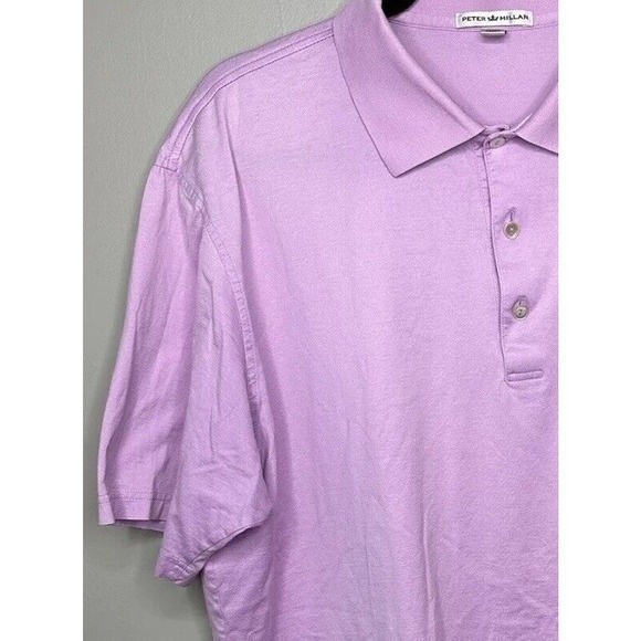 Peter Millar Shirt Men XL Purple Polo Golf Preppy Button Cotton Casual - Picture 2 of 15